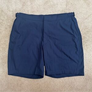 G/FORE Men's Navy Flat-Front Performance Shorts